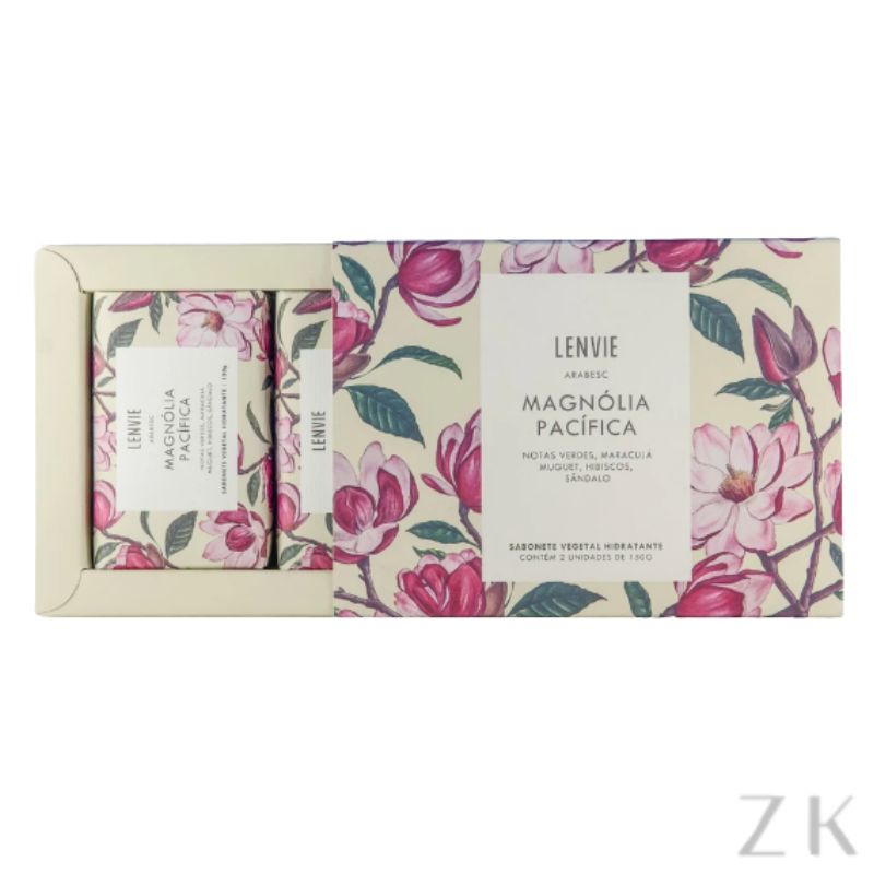 KIT SABONETE EM BARRA MAGNOLIA  | 2 UN 150G