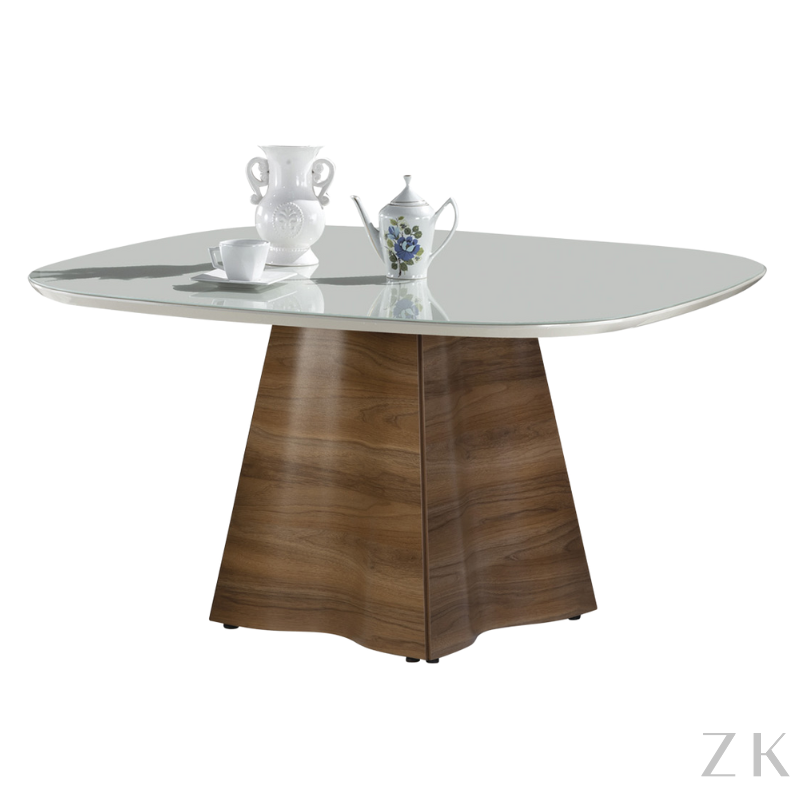 MESA DE JANTAR QUADRONDA COM BORDAS ARREDONDADAS 