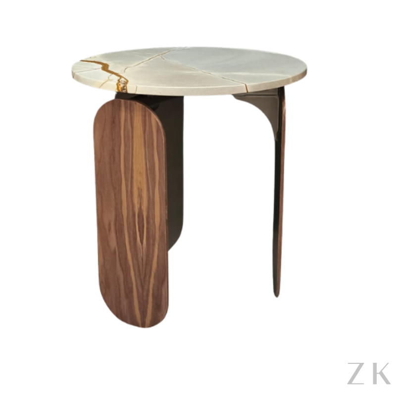 MESA LATERAL TAMPO EM PEDRA