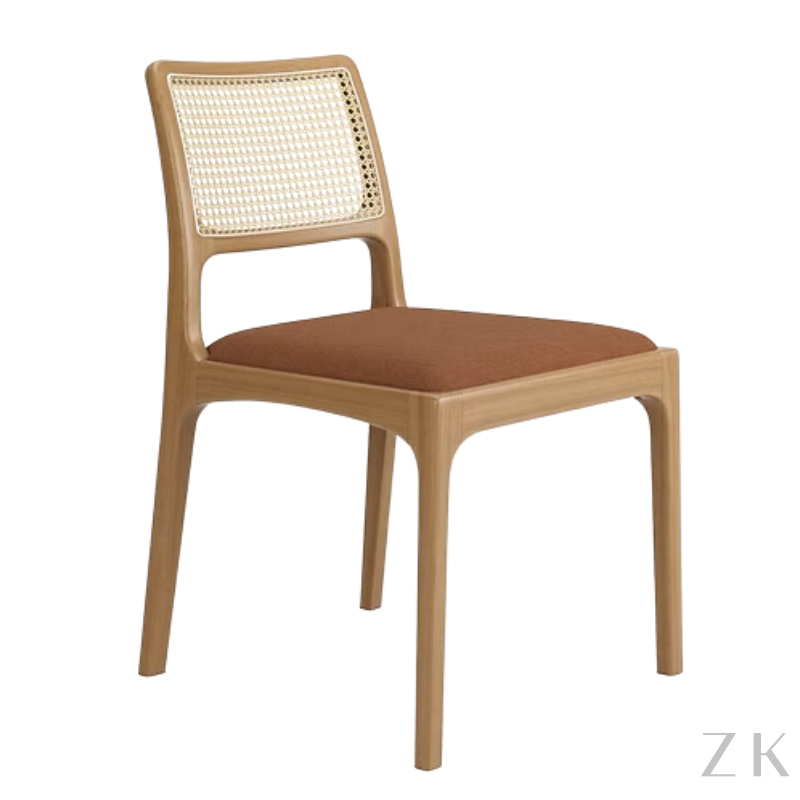 CADEIRA EM MADEIRA COM ENCOSTO EM PALHA 