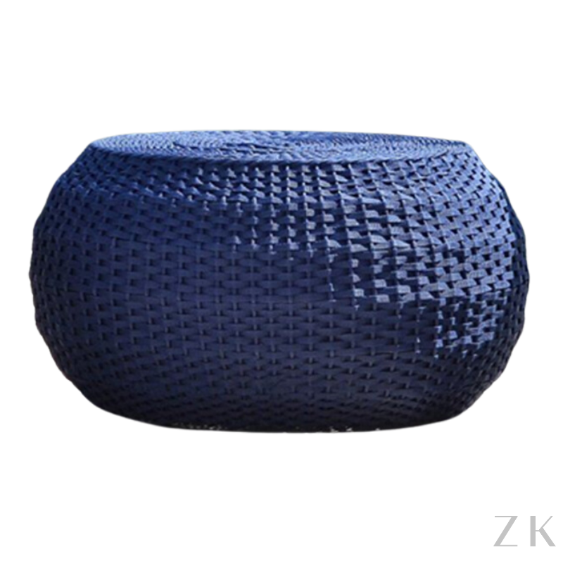 MESA DE CENTRO / PUFF EM ALUMÍNIO E CORDA NÁUTICA 