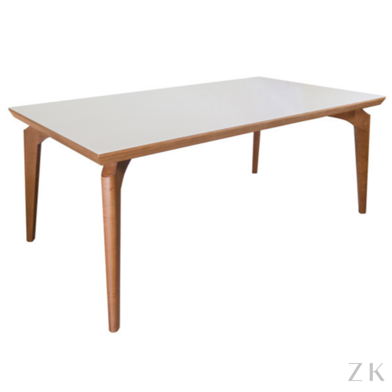MESA ESTRUTURA MADEIRA BASE QUATRO PES