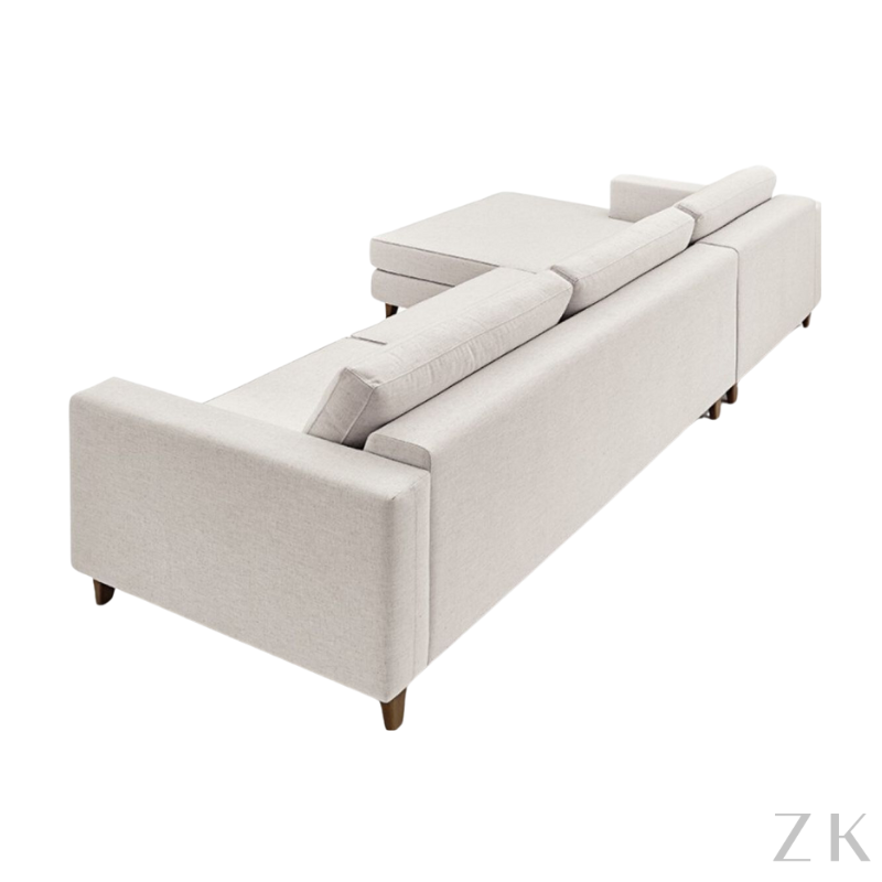 SOFÁ FIXO ESTRUTURA MADEIRA 